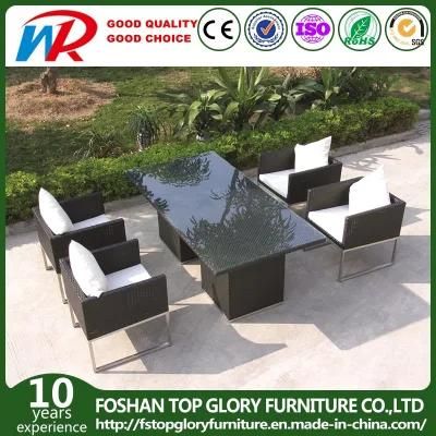 Modern Design Outdoor Garden Furniture Rattan Dining Table and Chairset (TG-JW56)