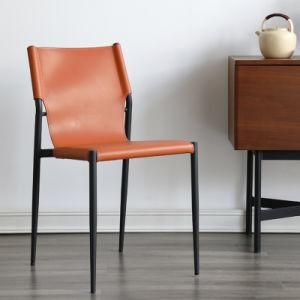 Modern Design Simple Style Metal Leg Dining Chair for Home Cafe Hotel