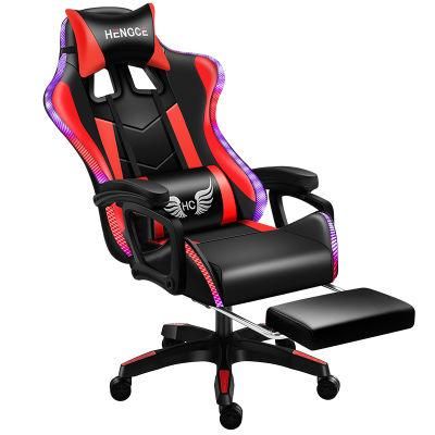 Wholesale Amazon Hot Ergonomic CE Certified Reclining RGB Video Gaming Racing Chair with Footrest