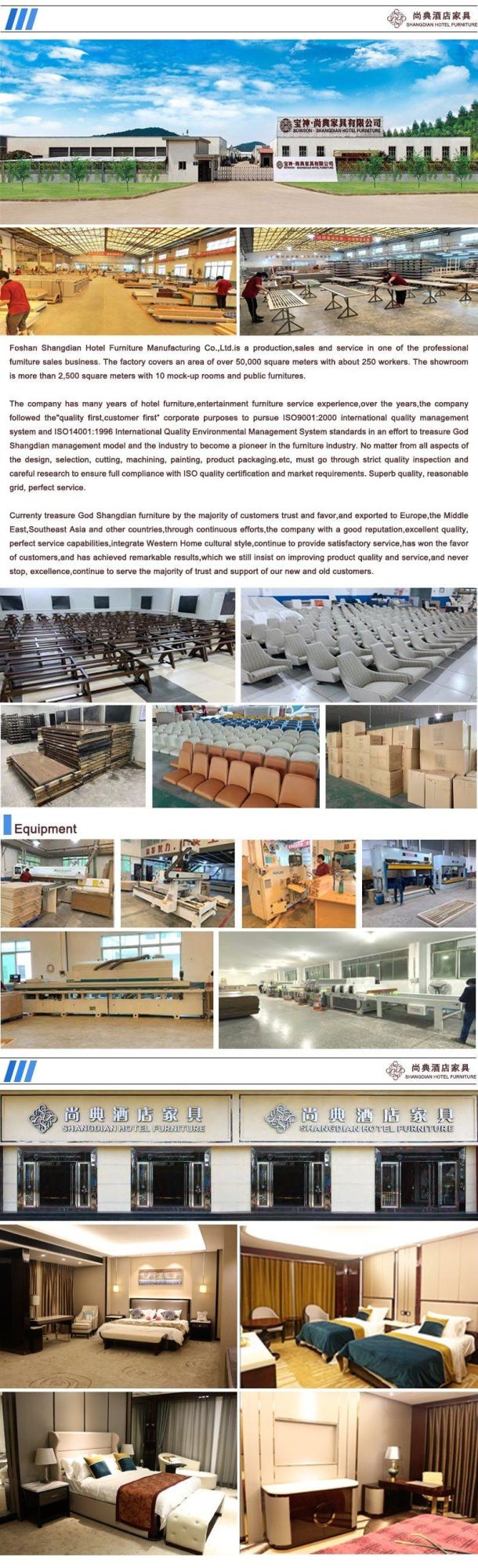 Hosptality Luxury Hotel Bedroom Set Furniture Manufacturing Factory