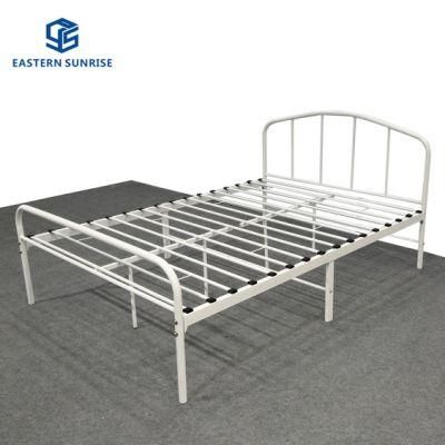 Wholesale Modern Hotel Bedroom Upholstered Leather Iron Queen King Bed