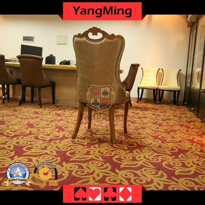 Korean Restaurant Solid Wood Chair Living Room Simple PU Leather Chair Solid Wood Frame Korean Casino Hotel Dining Chair Ym-Dk06