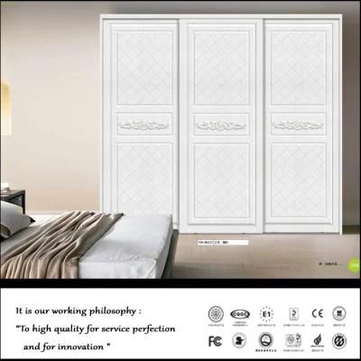 Classic Flower Carving Sliding Door Wardrobe