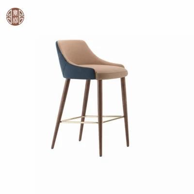 Modern Real Leather Bar High Seat Chair