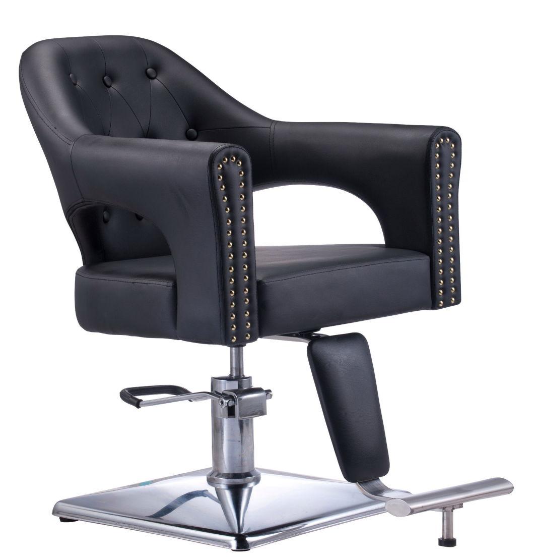 Hl-1165 Salon Barber Chair for Man or Woman with Stainless Steel Armrest and Aluminum Pedal