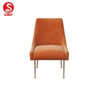 Modern Home Furniture Metal Frame Velvet Fabric Home Dining Chair