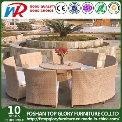 Outdoor Dining Set Round Rattan Table and Chairs (TG-JW08)