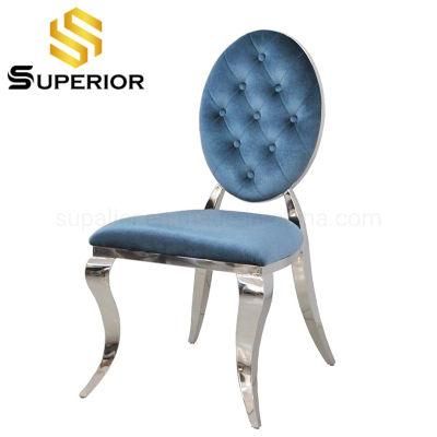Popular Hot Sale Dining Room Furniture Tufted Velvet Stainless Steel Dining Chairs