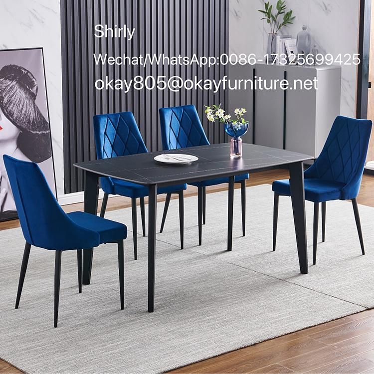 Nordic Style Foam Filled Dining Leather Chairs