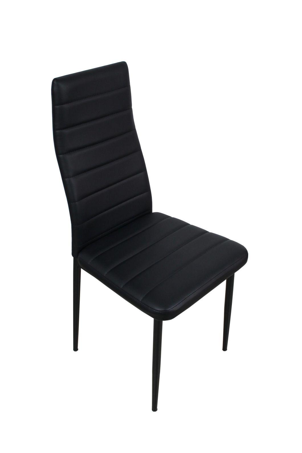 Modern Furniture Cheap PU Dining Chair with Steel Tube Legs