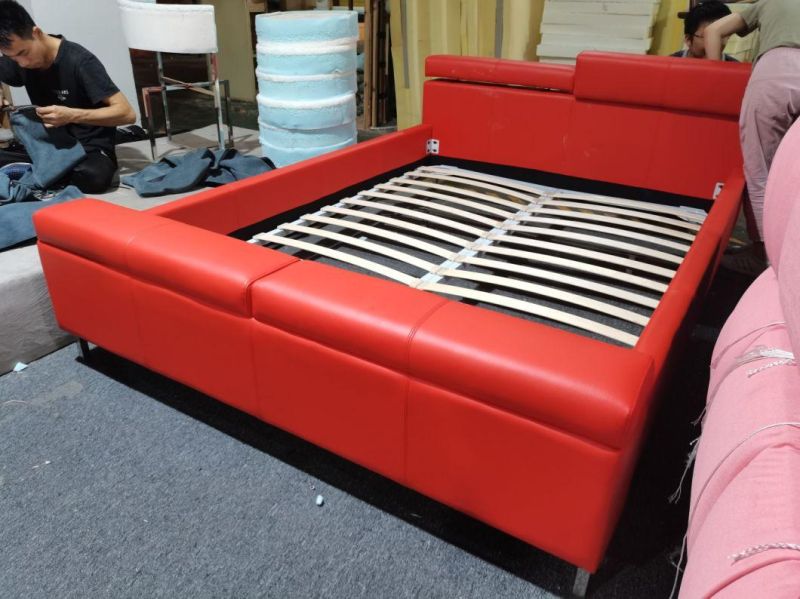 Phil Bed Leather Upholstery Modern Style Bed