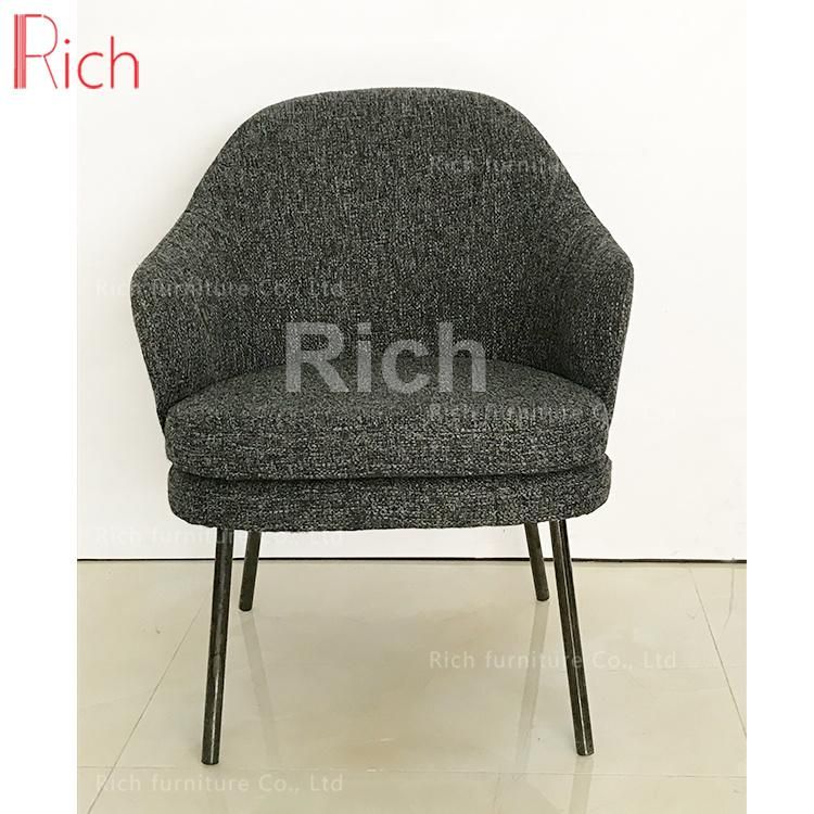 Nordic Modern Stainless Steel Dining Room Chairs Modern Italian Chrome Leg Fabric Leather Dining Chair for Restaurant