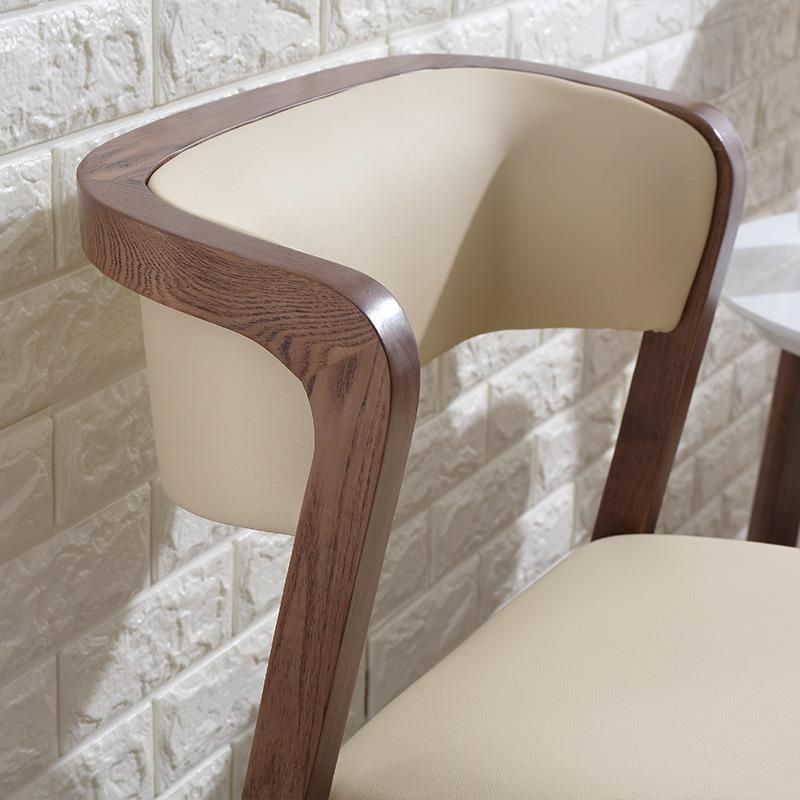 Hotel Furniture Nordic/Scandinavian Dining Room Chair for Restaurant Leather Seat