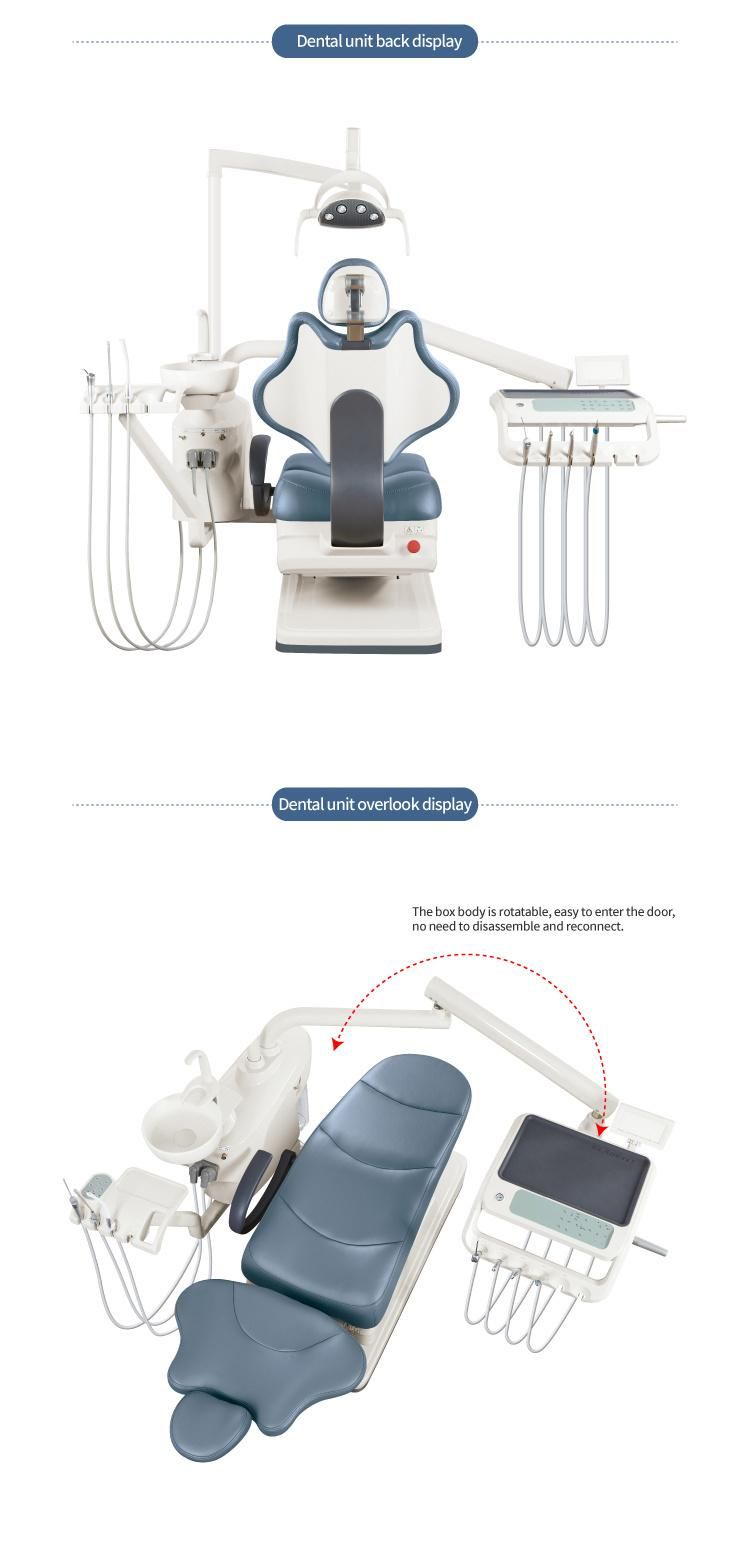 Foshan Dental Chair Unit Price with Micro Fiber Leather Cushion