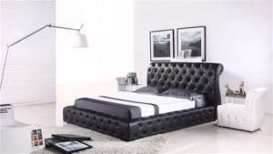 Nice Modern Europea Black Leather Bed S512