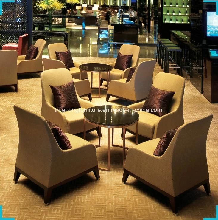 New Design Modern Hotel Lobby Furniture for Sale Hotel Wooden Single Sofa
