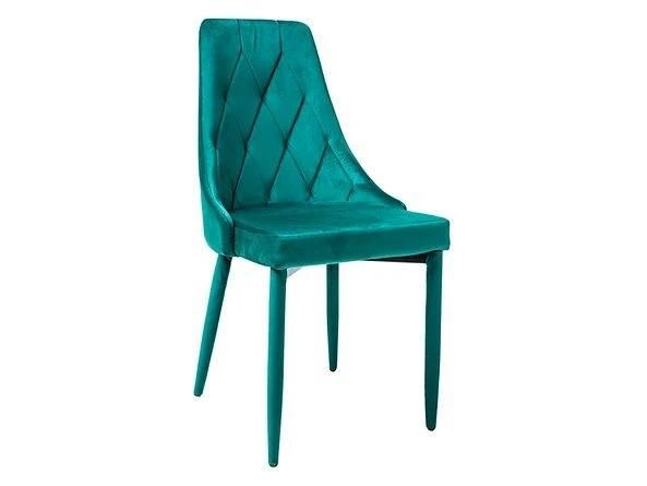 Modern Fabric PU Leather Chairs Dining Chairs with Metal Legs