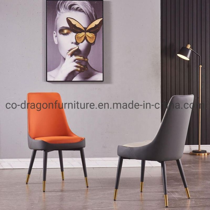 Modern Wholesale Market Dining Furniture Metal Dining Chair with Leather