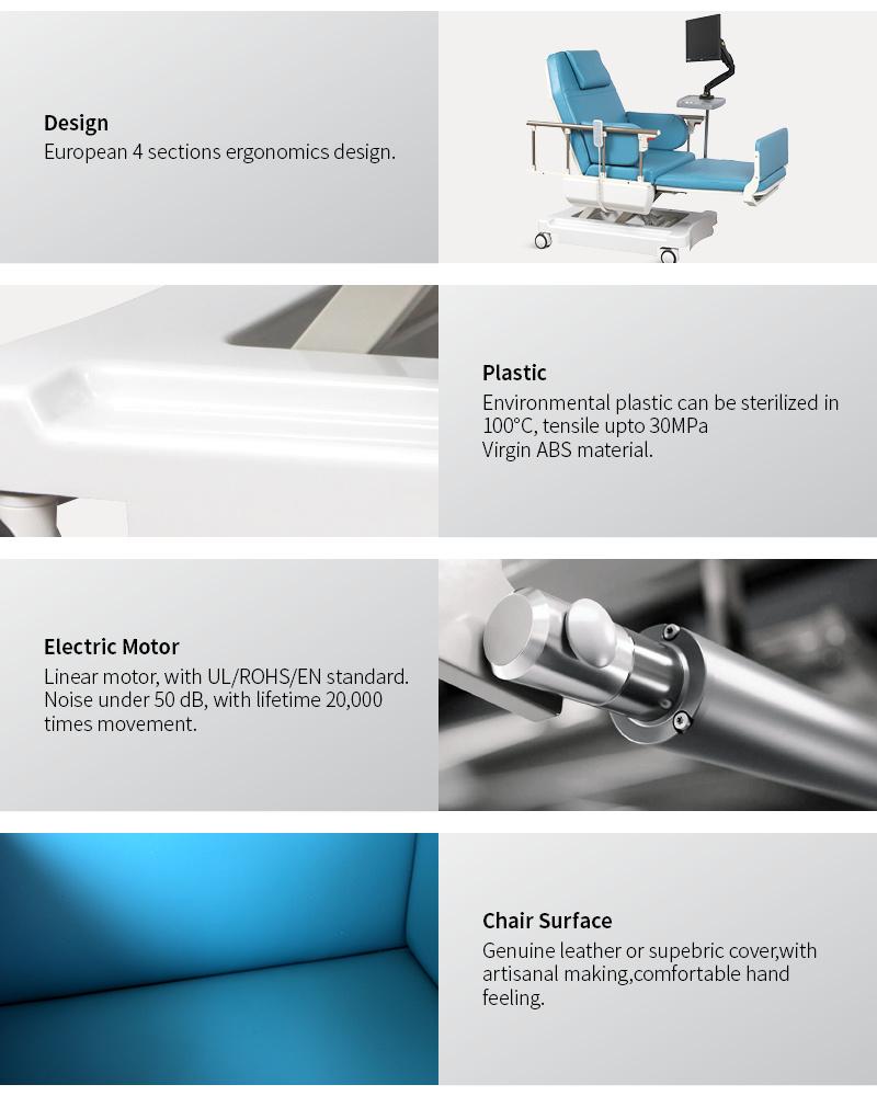 Ske-188 Hospital Electric Adjustable Dialysis Treatment Chairs
