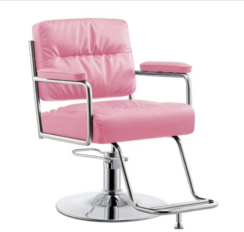 Hl-7262 Salon Barber Chair for Man or Woman with Stainless Steel Armrest and Aluminum Pedal