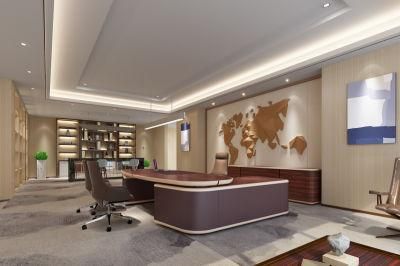 Executive Offices Bentley Desk Saddle Leather Desk Modern Office Furnitures L Shape Wood/Wooden Executive Desk Table