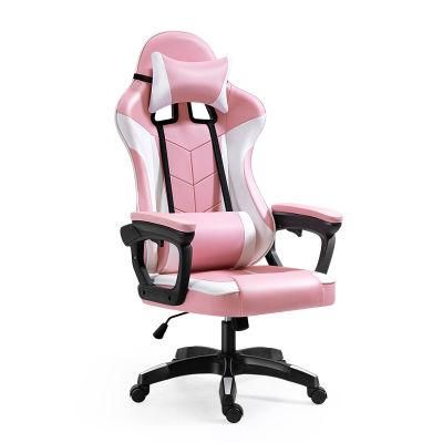 High Quality Wholesale Swivel Leather Adjustable Ergonomic Computer Racing Style Pink Game Gaming Chair Silla Gamer