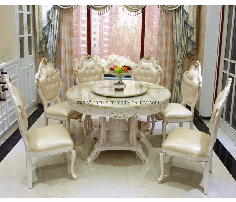(MN-DT05) Elegant French Classic Style Home Furniture Dining Table with Chairs