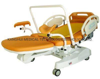 Yellow Color Hospital Delivery Ldr Operating Examination Recovery Homely Type Bed with Hand Grab