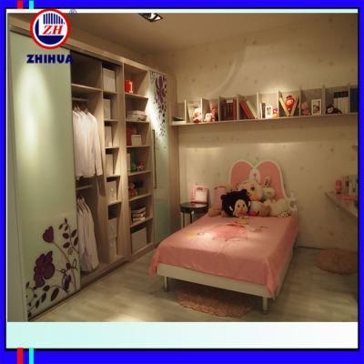 Pink Style Design for Girl&prime;s Room Sliding Wardrobe (FY001)