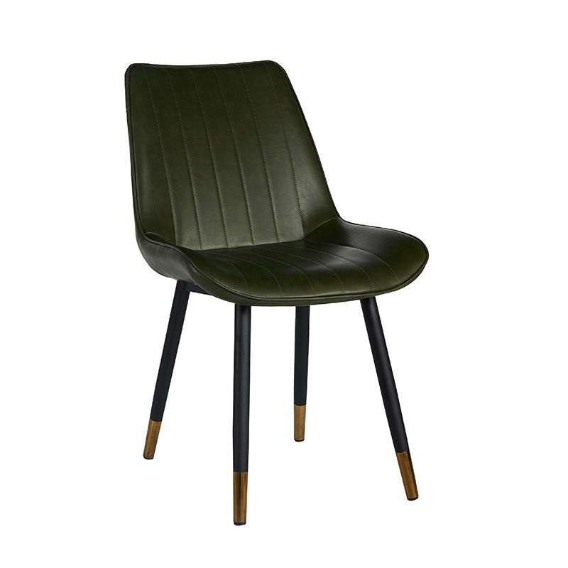 2021modern Powder Coating Steel Dining Chair Leg Leather Dining Chair