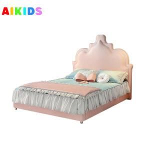 American Princess Leather Bed Guardrail Slide Single Bed Girl Girl Bedroom Soft Bed