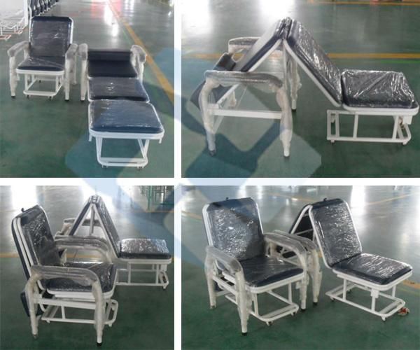 Hospital Adjustable Backrest Medical Used Epoxy Coating Infusion Chair