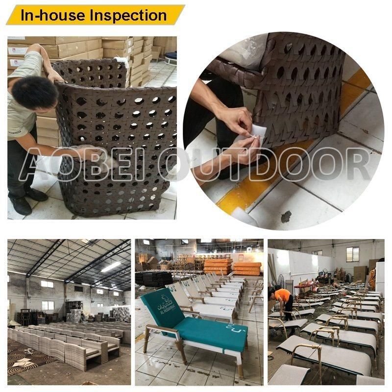 Customized Modern Outdoor Garden Home Hotel Resort Restaurant Cafe Dining 6 Seater Table Chair Furniture