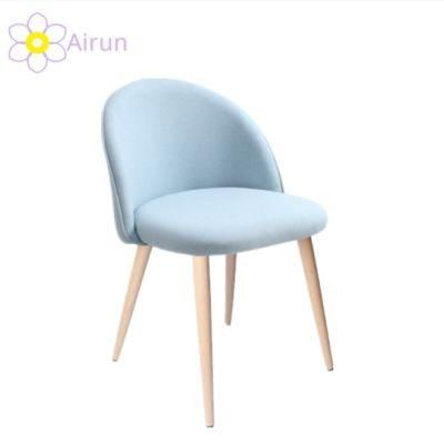 Nordic Simple Backrest Bedroom Book Celebrity Negotiation Makeup Cute Stool Upholstered Fabric Velvet Dining Chair