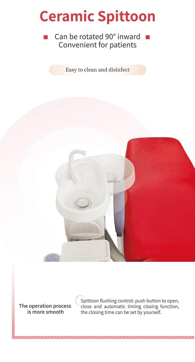 Leather Cushion Dental Chair Price with Left Side Dentist