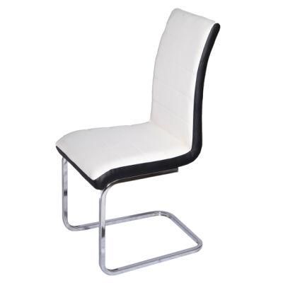 High Quality Design of Home Office Furniture Chrome Metal PU Leather Dining Chair