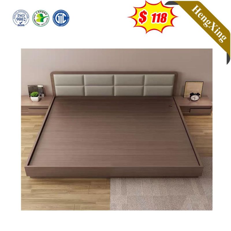 Simple Design Massage Wooden Bed with Night Stand