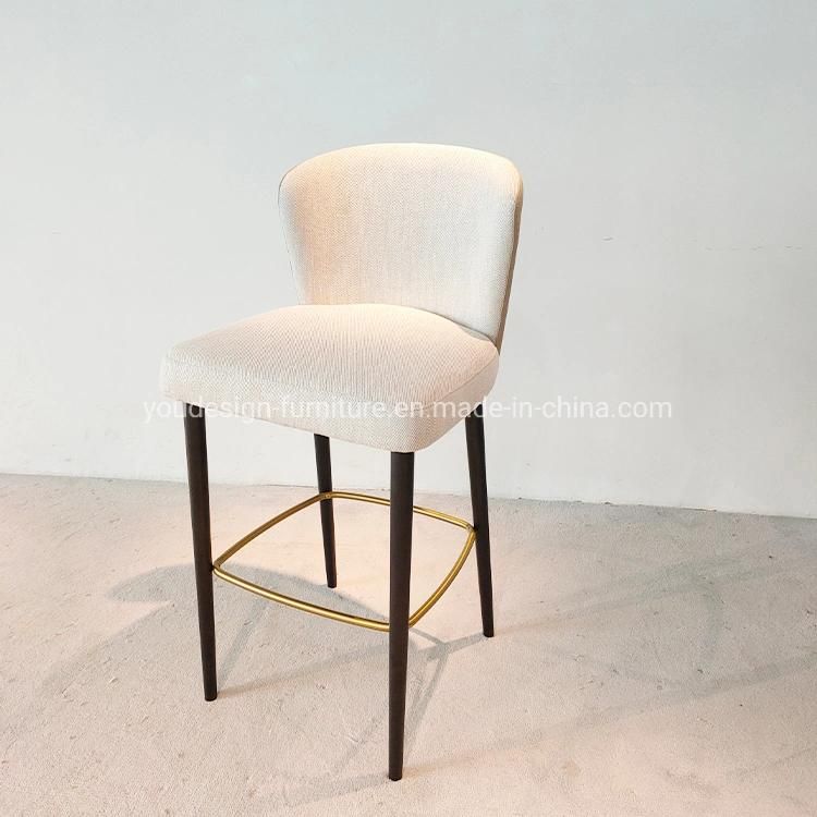 Modern Wood High Leg Bar Stool Bar Chair Half Leather Kitchen Bar Chairs for Bar with Wholesale Price