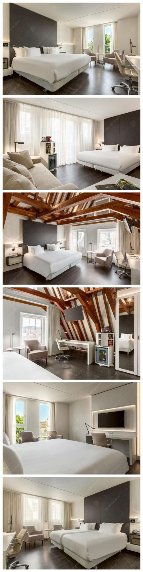 Modern Artistic Style Hotel Bedroom Furniture Sets for 4-5 Stars