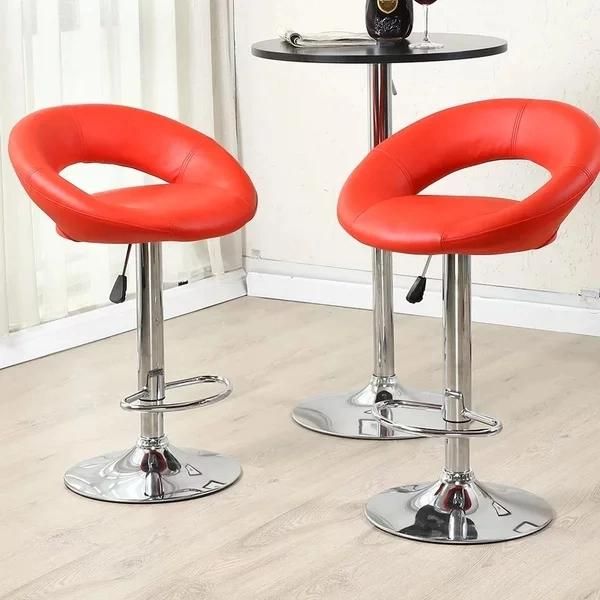 Hotel Furniture Bar Chair Furniture Steel Frame Smodern Black PU Leather Bar Stool/High Chair Bar Chairs