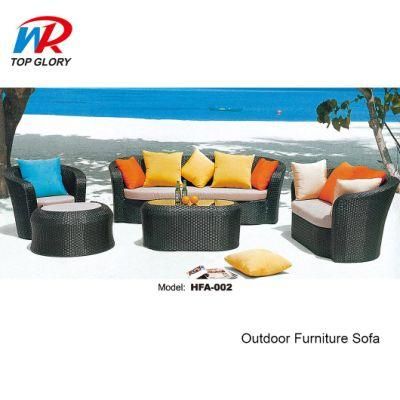 Black 4PCS Rattan Roots Outdoor Sofa Furniture