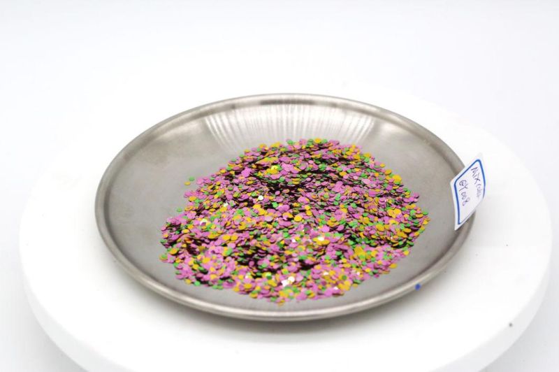 New Colorful Round Shining Sequins Mixed Color White Purple Green Sparkling Glitter for Nail Art DIY