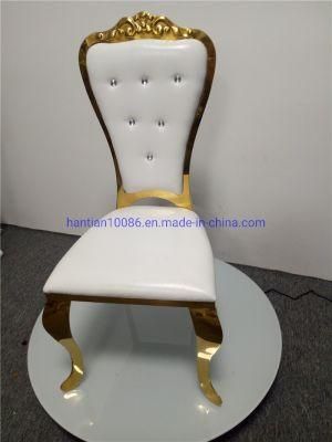 Garden Crystal Clear Back Retro High Quality Steel Frame Banquet Chair for Dining Room