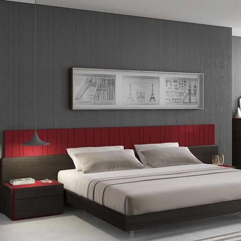 Customize Apartment/ Resort/Villa Bedroom Set Super King Size Bed Room Furniture