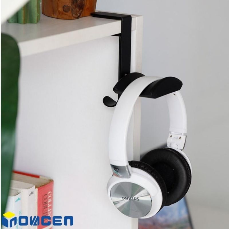 Earphone Hanger Hook Mount Bracket, Adjustable Clip Headset Stand, Desk Headset Holder, PC Gaming Headphone Stand