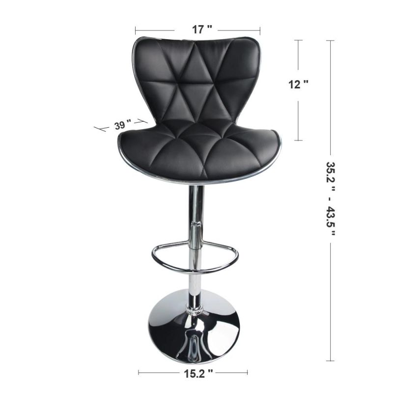 Modern Design Home Bar Furniture Bar Stool with Back Stainless Steel Legs Bar Chair