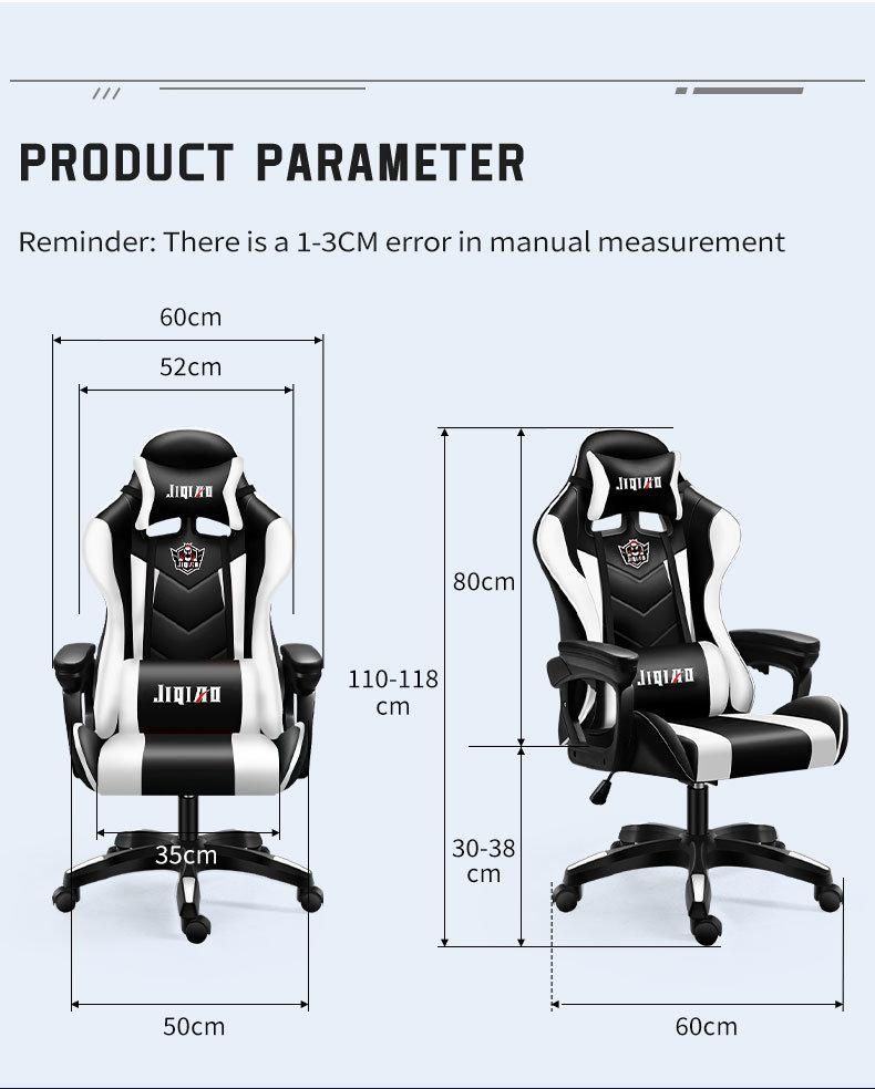 Wholesale Custom Logo PU Leather Four Points Fixed Armrest PC Ergonomic Silla Gamer Computer Gaming Chair with Footrest