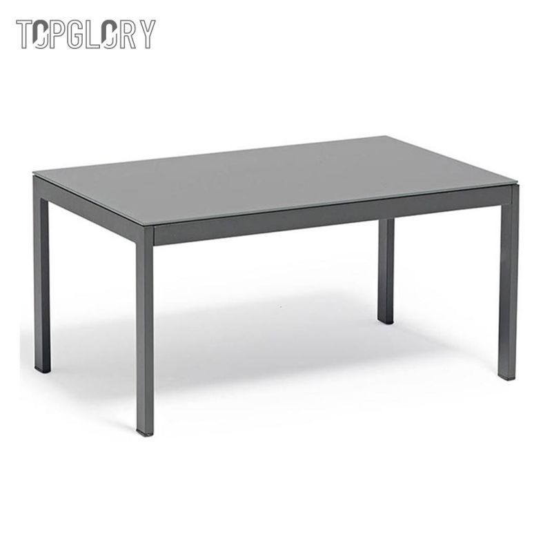 New Design Outdoor Garden Furniture Aluminium Frame Textilene Dining Sectional Sofa and Table Set