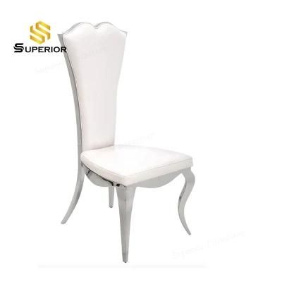Wholesale Dining Room White High Back Steel Dining Chairs