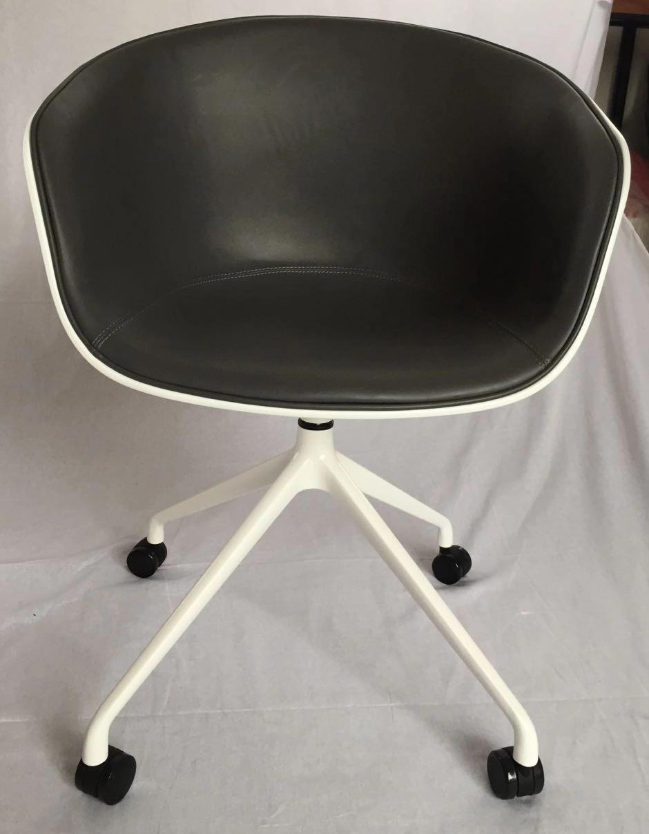 Plastic Swivel Restaurant Office Chair with Aluminum Base